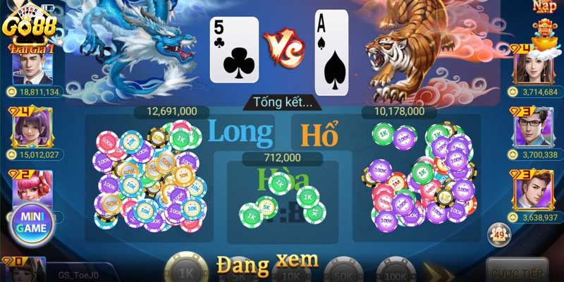 Long hổ Go88 - Giới thiệu game và 3 kinh nghiệm cực hay 4 Hướng dẫn cách chơi chi tiết game Long hổ Go88