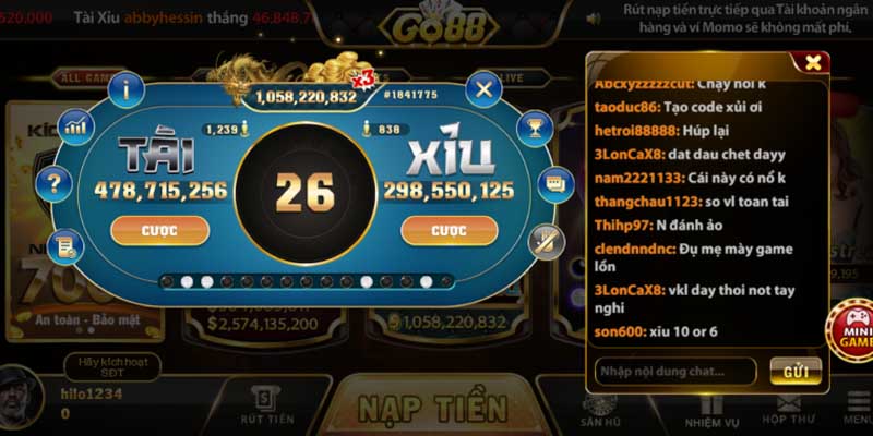 Tài Xỉu GO88 - Hình thức đặt cược hàng đầu 2024 3 Vì sao tài xỉu GO88 được đông đảo cược thủ yêu thích?